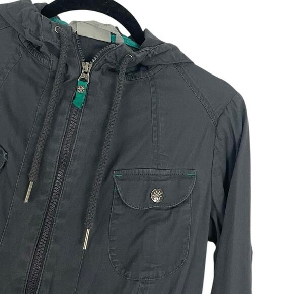 Athleta Grey Hooded Zip Up Jacket - Picture 2 of 9